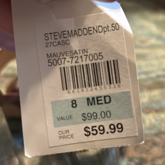 Steve Madden Clear Heel Pink Strappy Open Toe - Picture 4 of 9